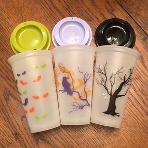 3-pk Starbucks Halloween 2022 Glow in the Dark hot cups
